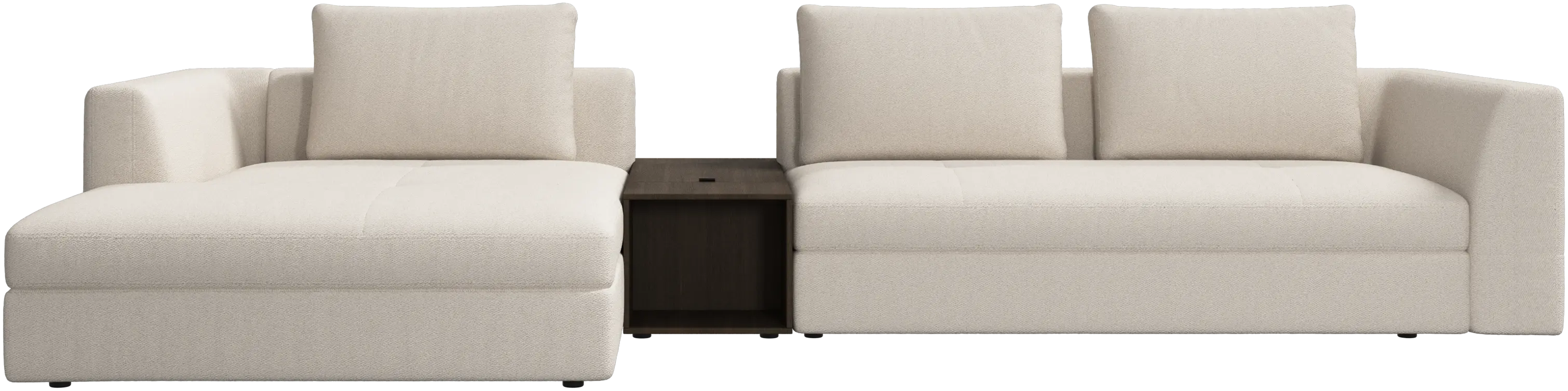 Bergamo chaise longue sofa with storage